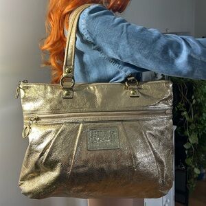 Gold Designer Women's Tote Bag